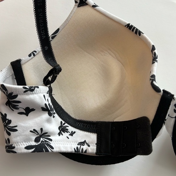 Victoria's Secret Black and White Floral Bra - Picture 6 of 6